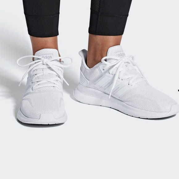 run falcon adidas white